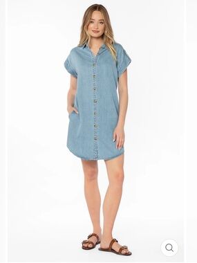 Velvet Heart- Oria Denim Shirt Dress, Blue, Size 2X, EUC
